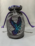 Embroidered Dice Bag: Celtic Raven
