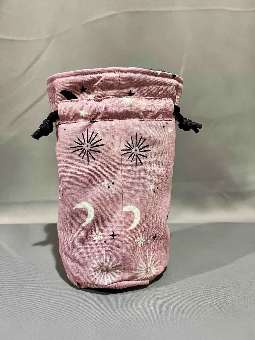 Print Fabric Dice Bag: Celestial Pink
