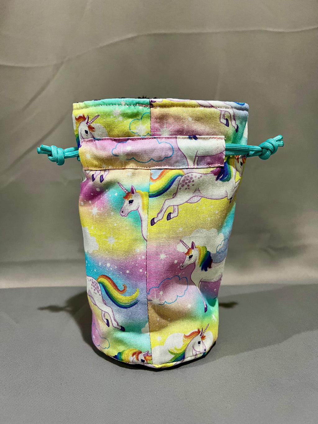 Print Fabric Dice Bag: Unicorns