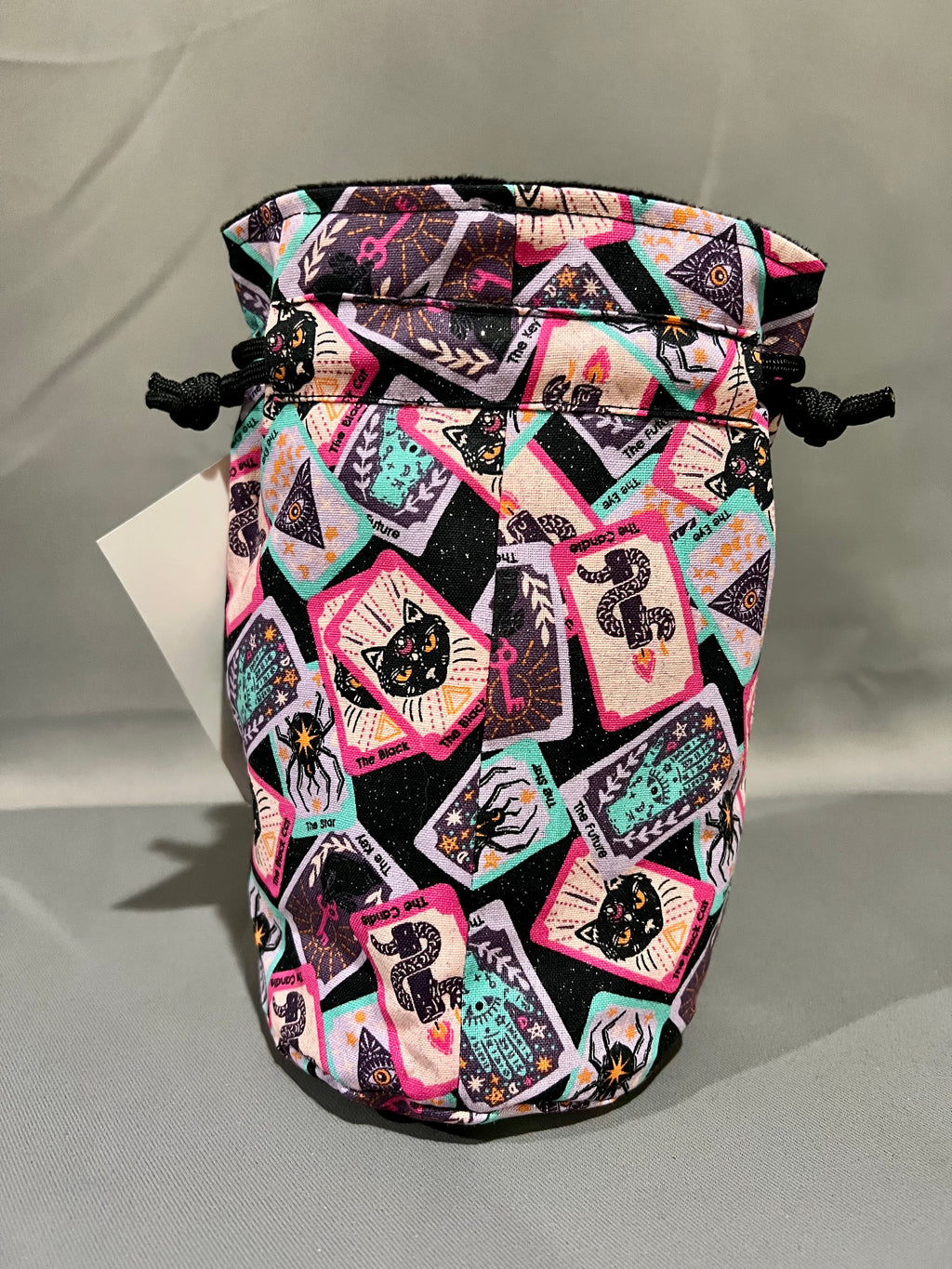 Print Fabric Dice Bag: Pastel Glitter Tarot Cards