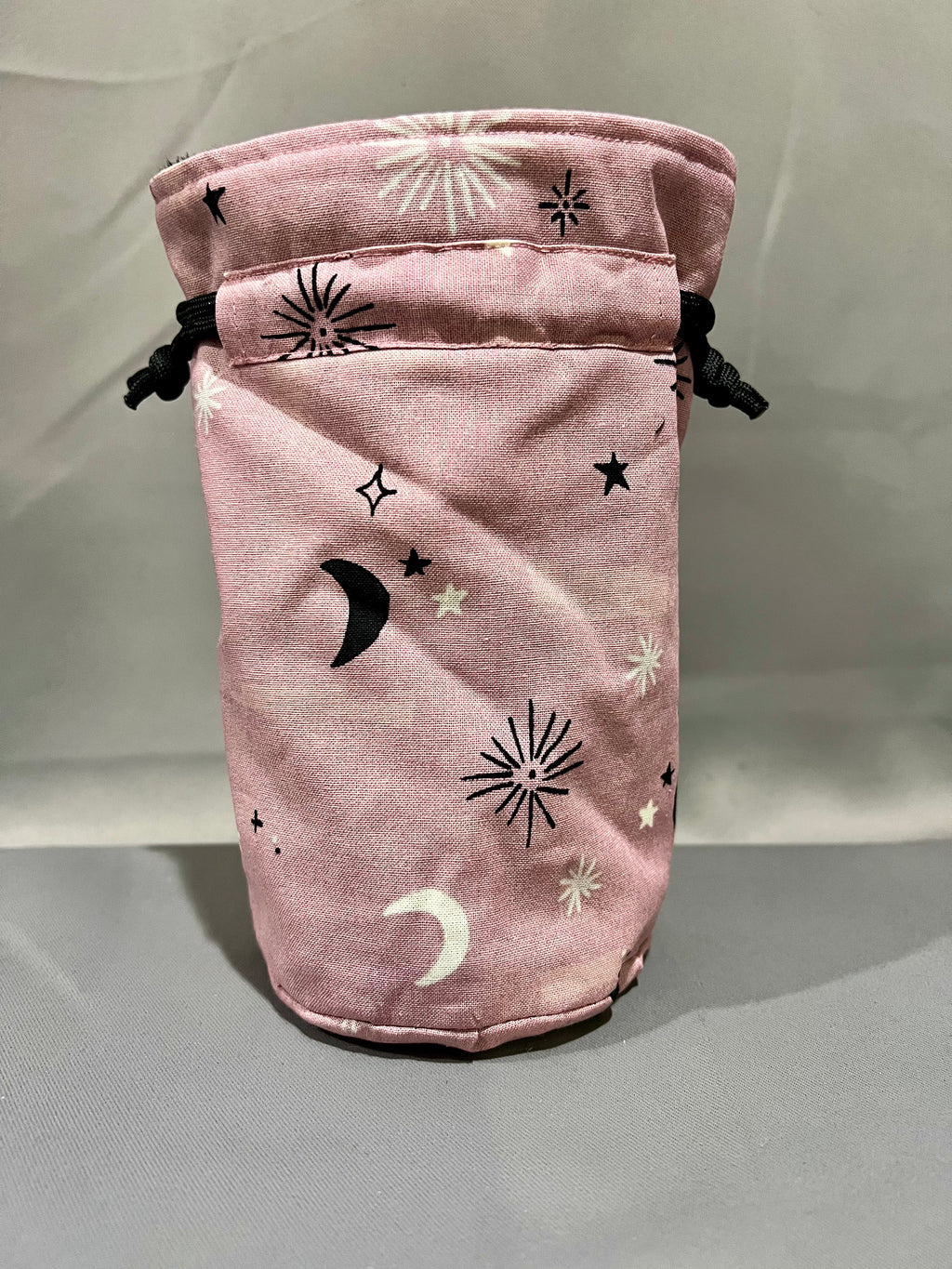 Print Fabric Dice Bag: Celestial Pink