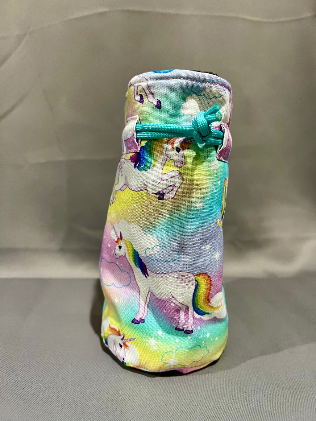 Print Fabric Dice Bag: Unicorns