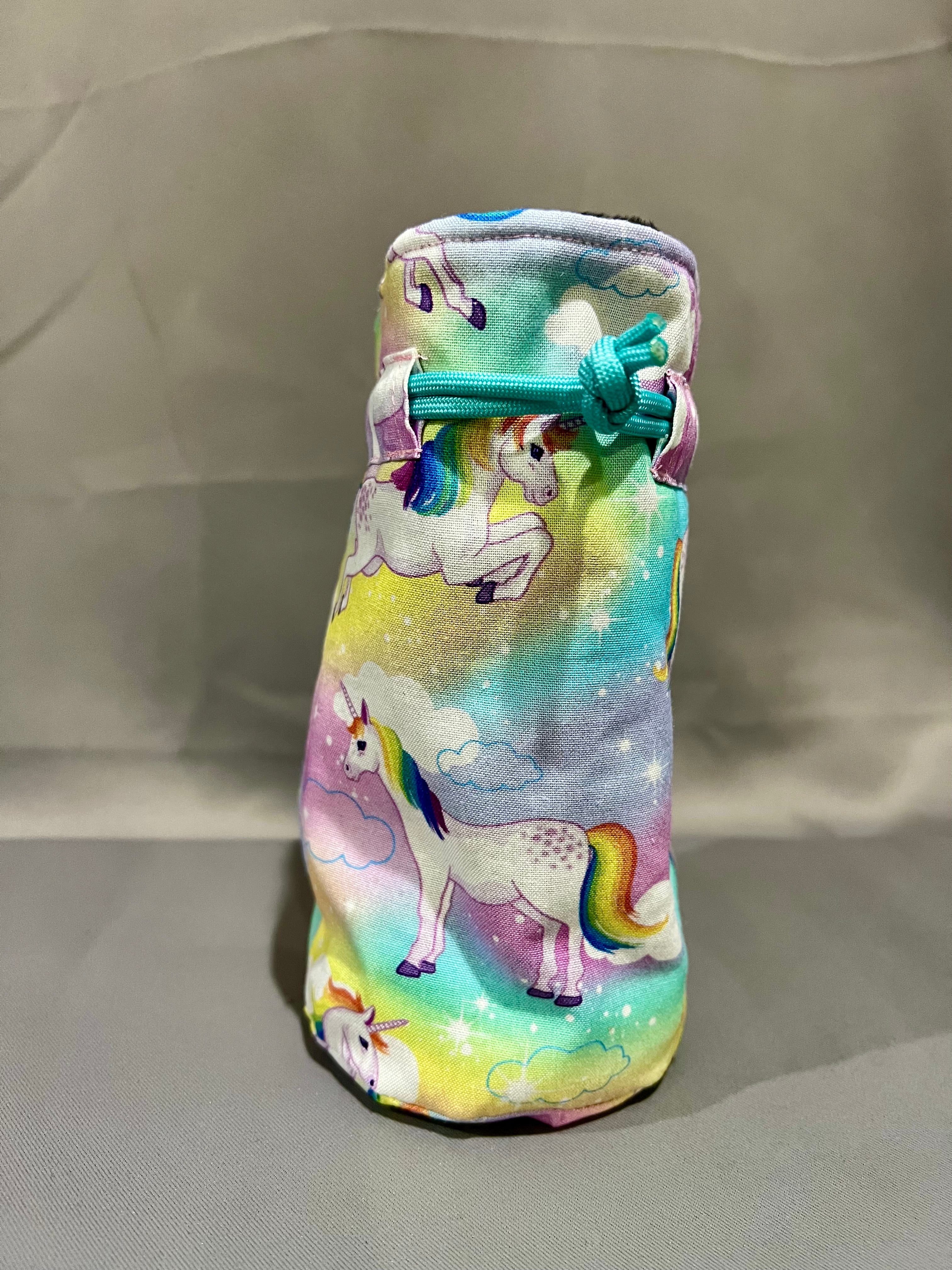 Print Fabric Dice Bag: Unicorns