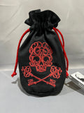 Embroidered Dice Bag: Red Skull & Keys