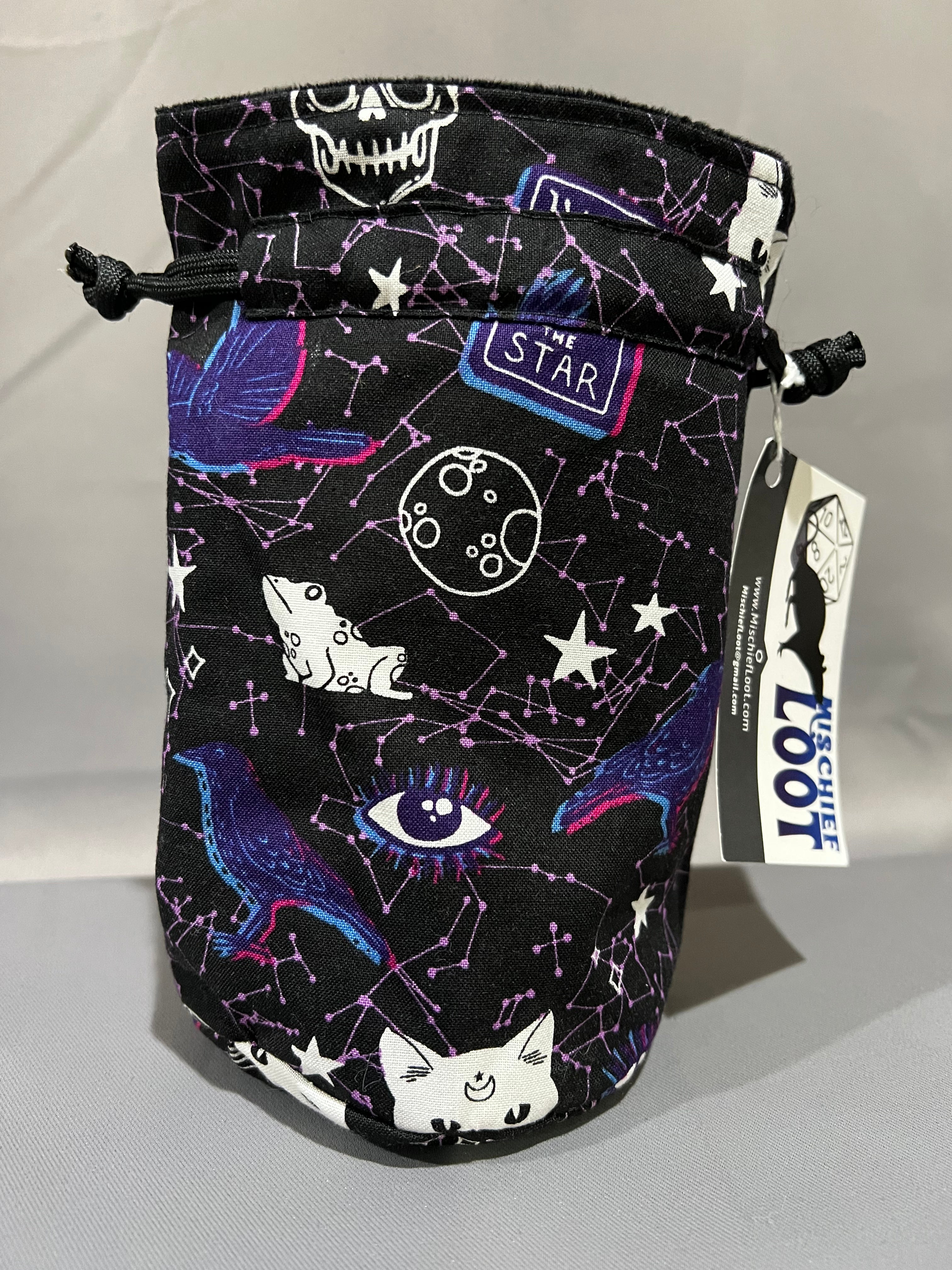 Print Fabric Dice Bag: Occult Mysteries