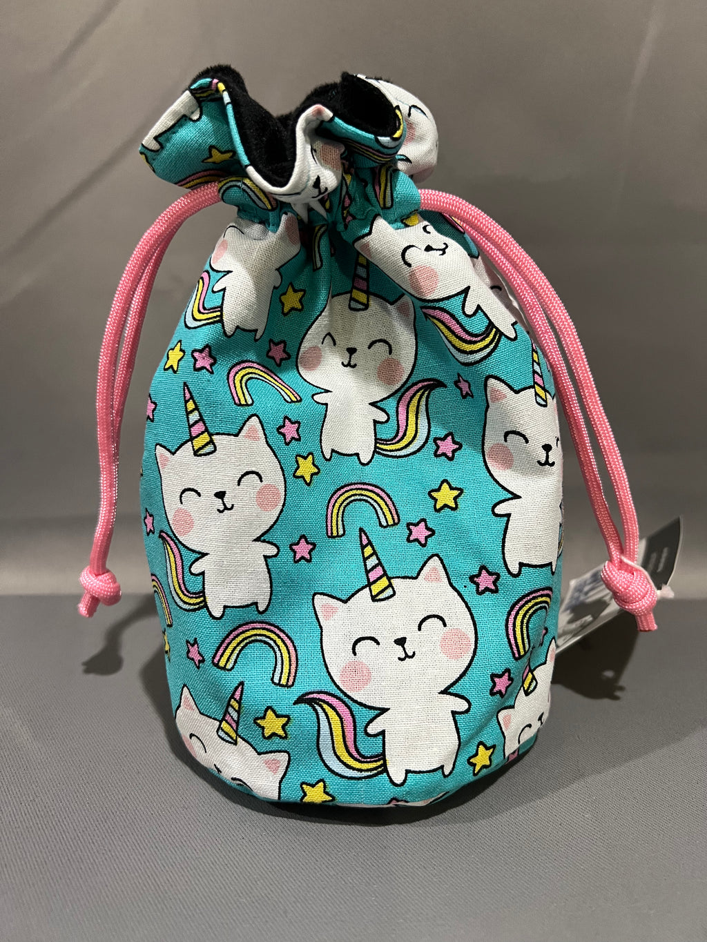 Print Fabric Dice Bag: Unicorn Kitty
