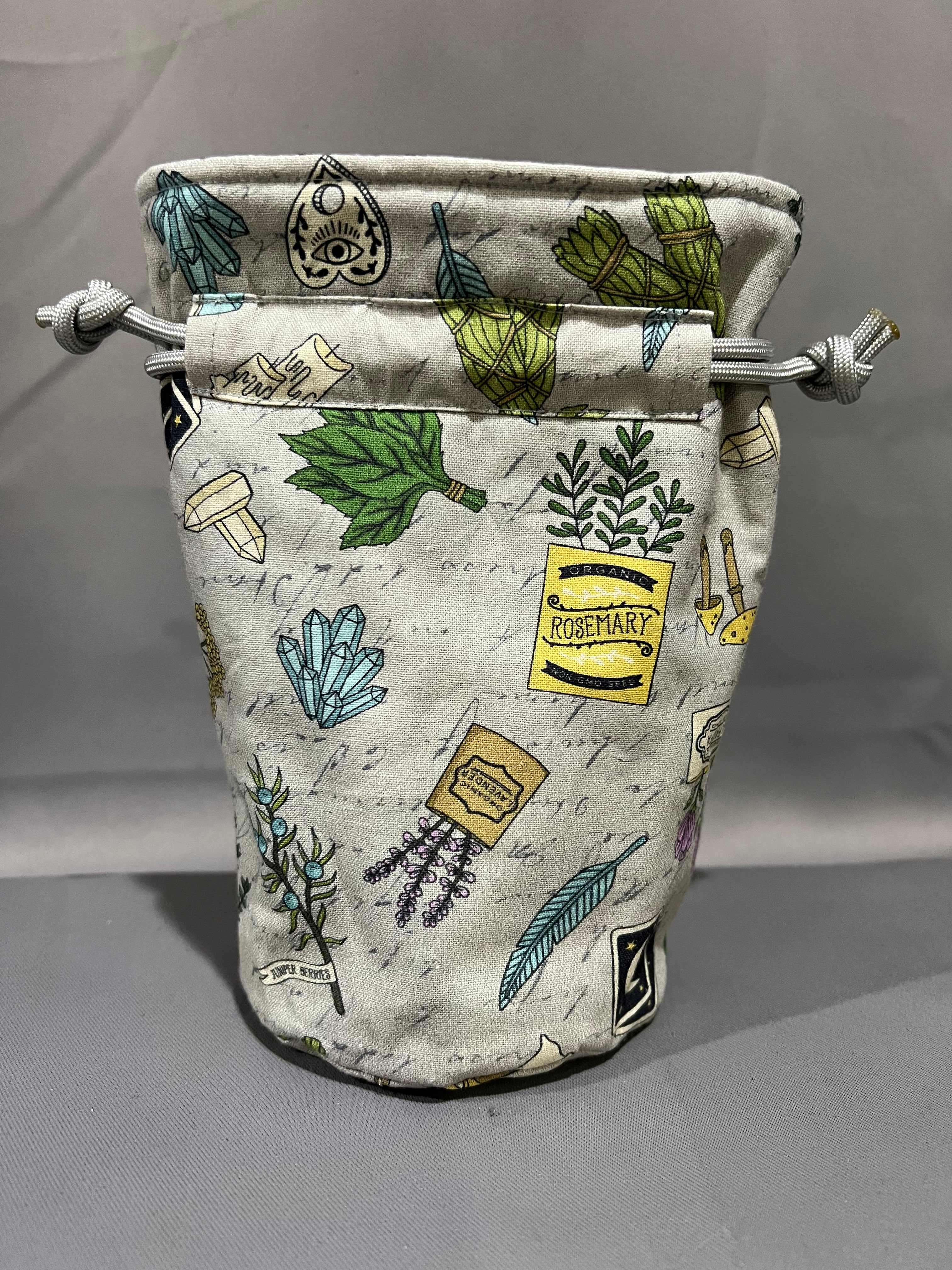 Print Fabric Dice Bag: Witch’s Kit
