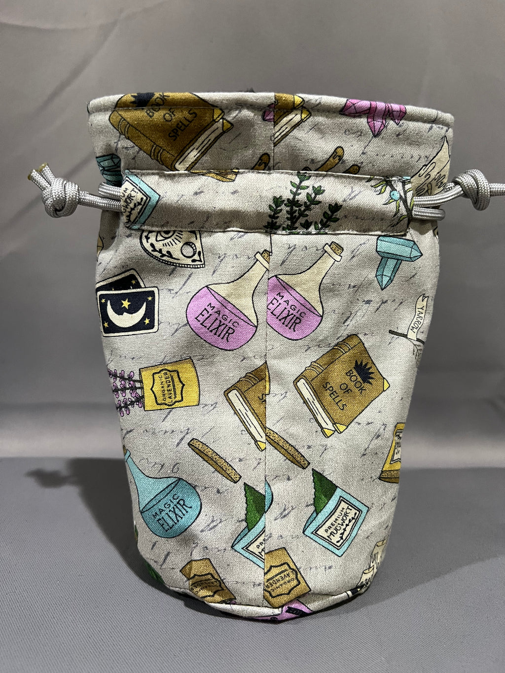 Print Fabric Dice Bag: Witch’s Kit