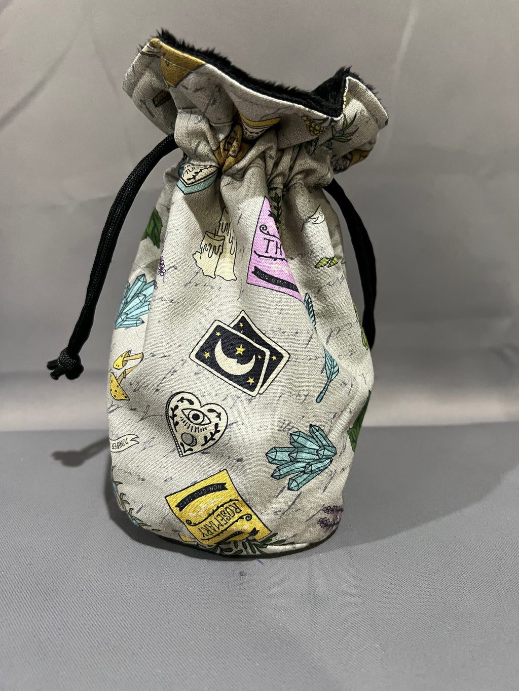 Print Fabric Dice Bag: Witch’s Kit