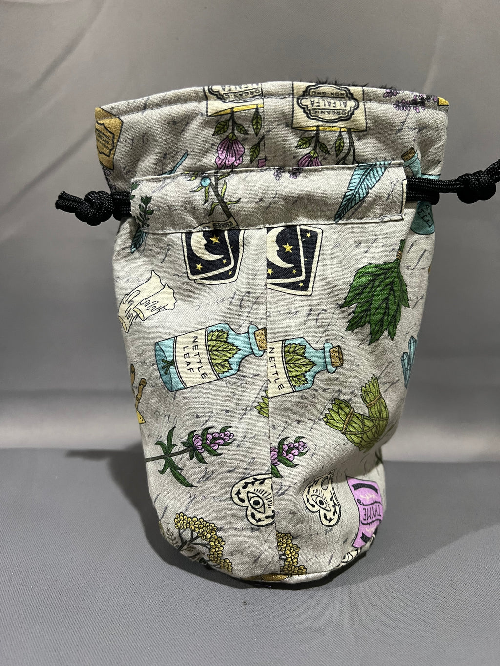 Print Fabric Dice Bag: Witch’s Kit