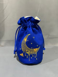Embroidered Dice Bag: Honeycomb Moon