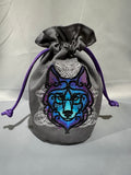 Embroidered Dice Bag: Celtic Wolf