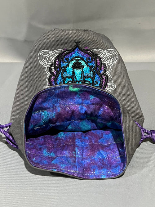 Embroidered Dice Bag: Celtic Wolf